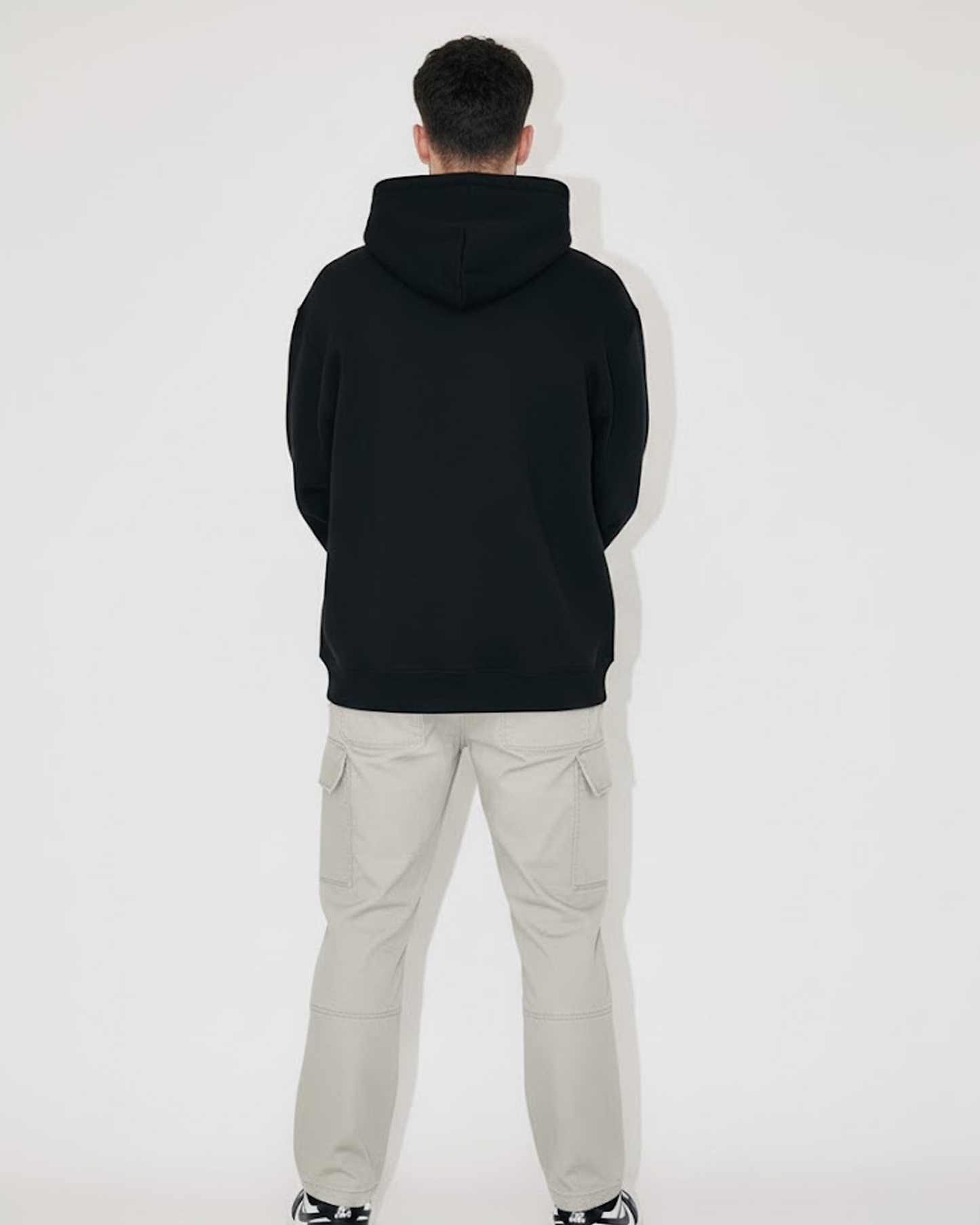 Deep Black Heavy Fleece Oversized Hoodie