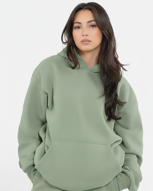 Sage Green Heavy Fleece Oversized Hoodie