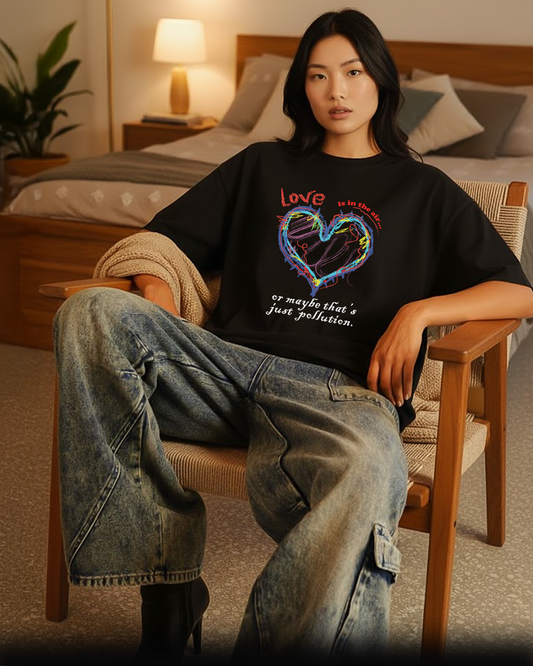 Love or Pollution Oversized Tee