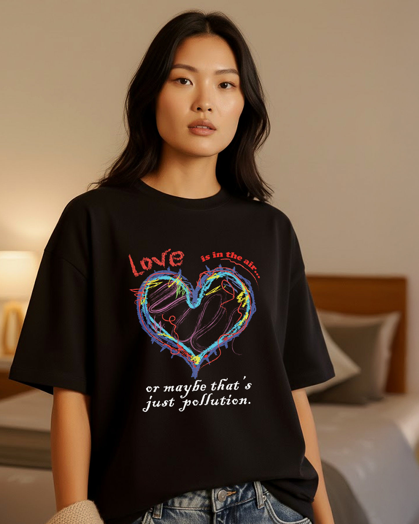 Love or Pollution Oversized Tee