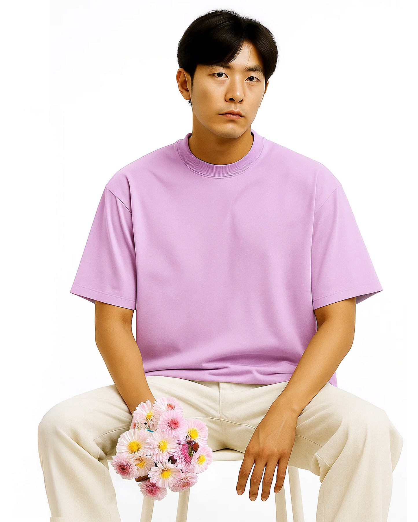 Solid Lavender Oversized Tee