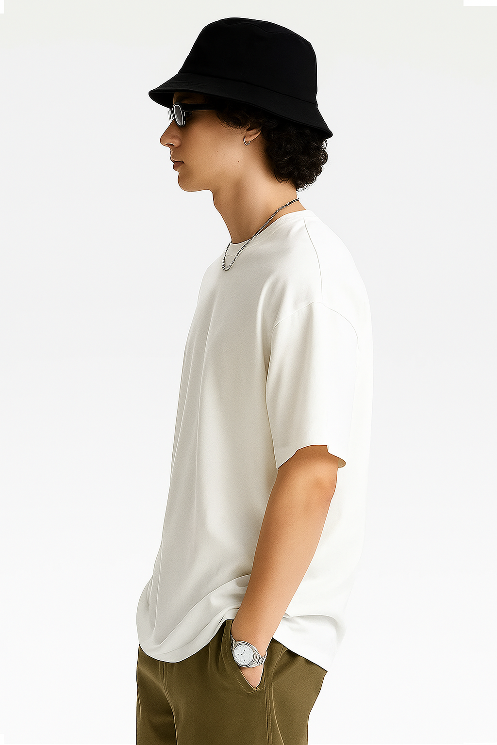 Solid White Oversized Tee