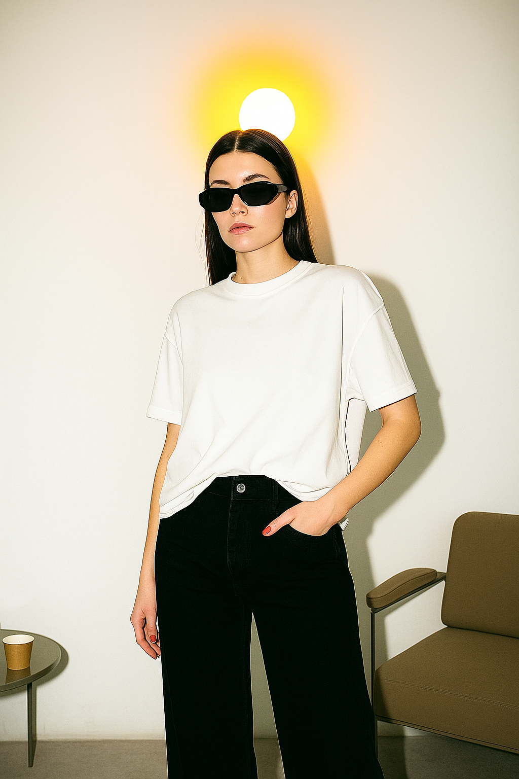 Solid White Oversized Tee