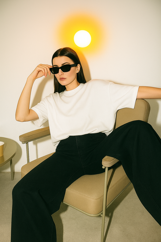 Solid White Oversized Tee