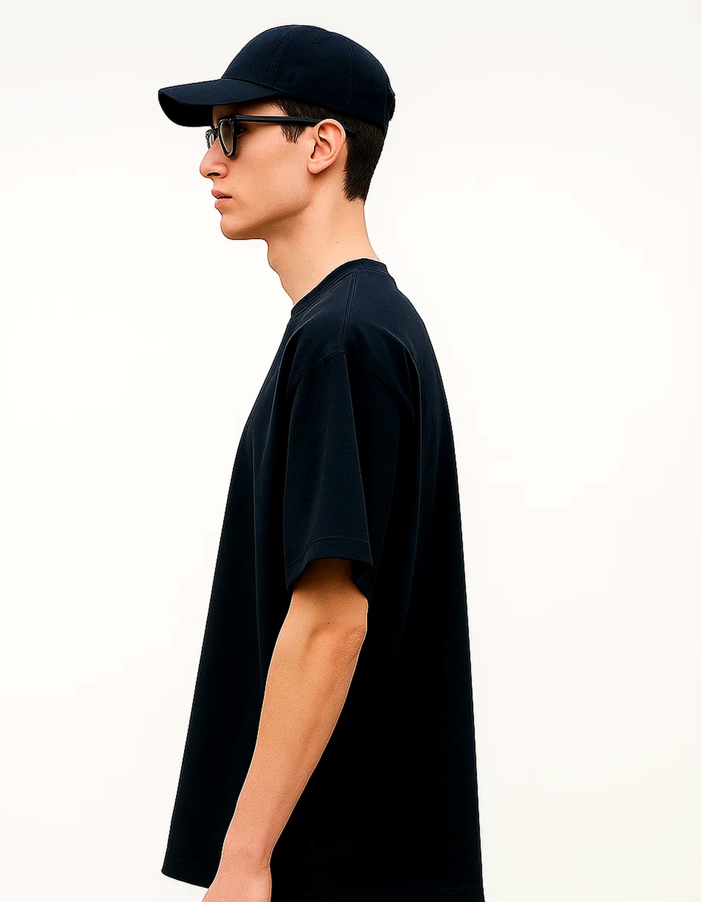 Solid Black Oversized Tee
