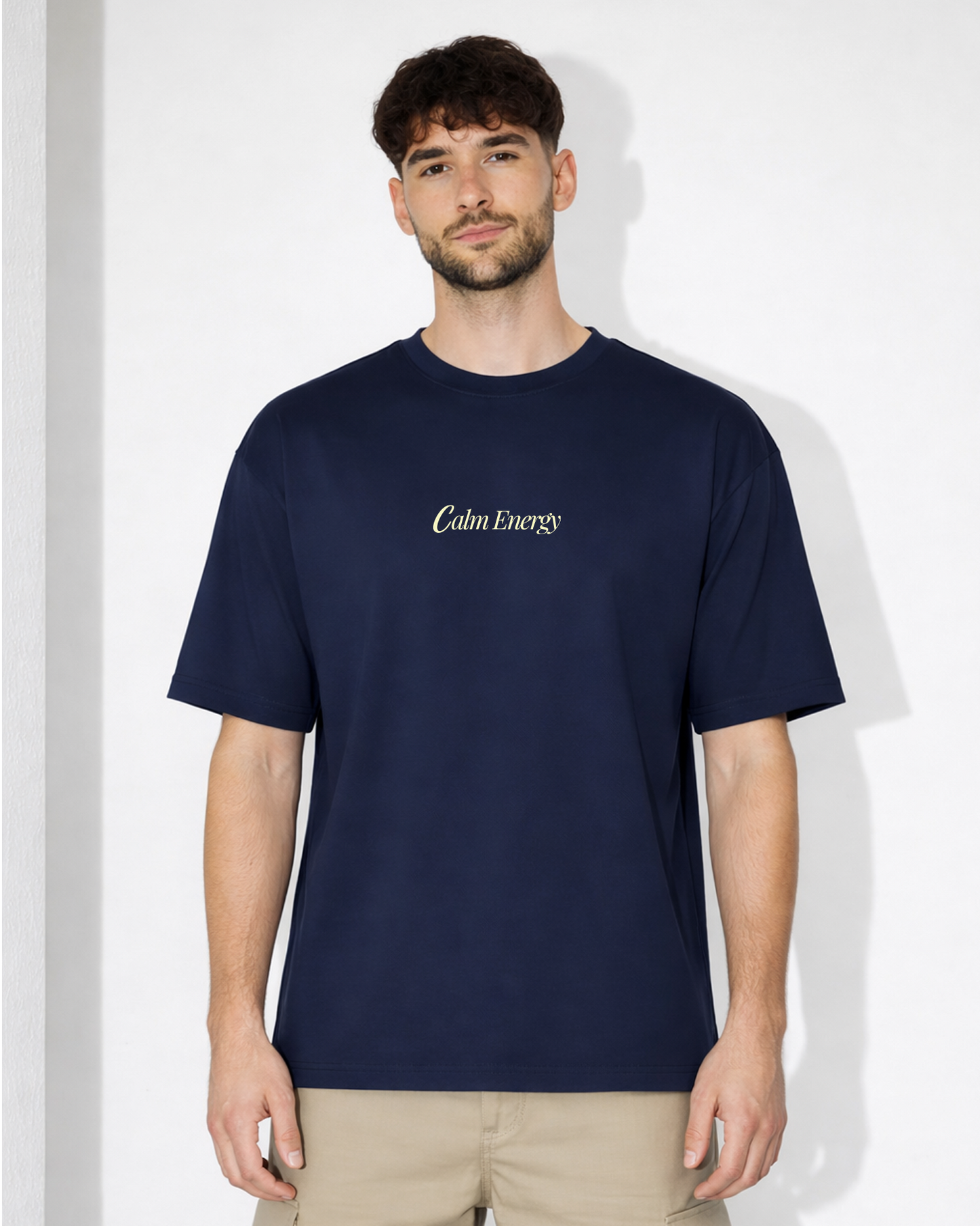 Calm Energy Navy Oversized T-Shirt