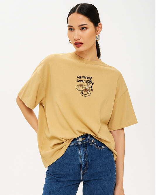 Logout and Latte Tee –  zone out