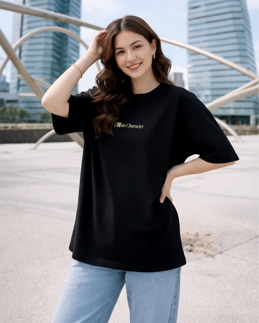 Main Character Black Oversized T-Shirt