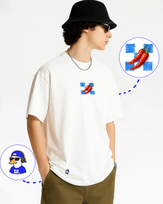 Mirchi and chaos Oversized Tee