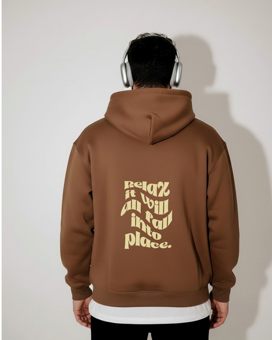 Relax & Unwind Brown Heavy Fleece Oversized Hoodie