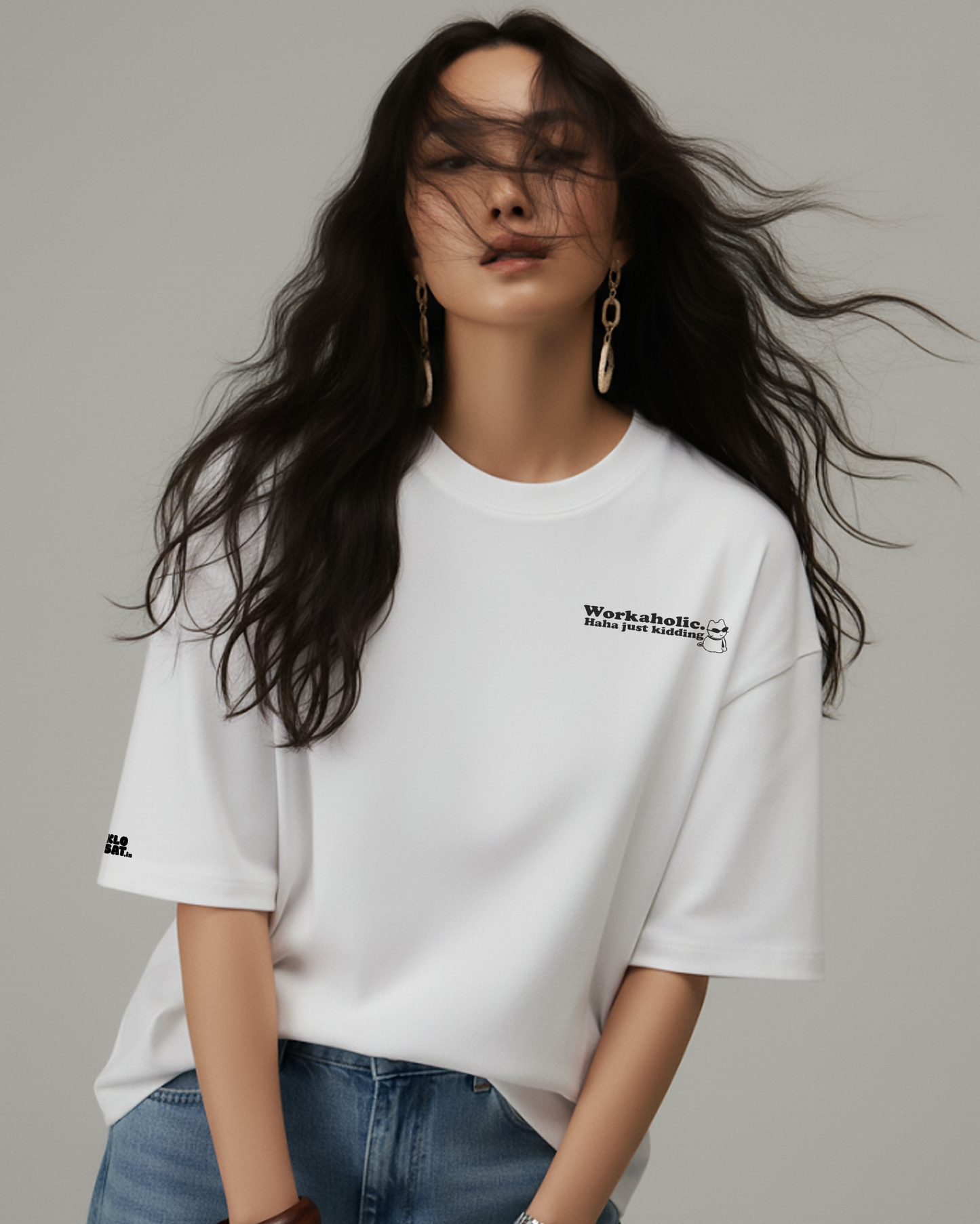 Workaholic IRL (jk) oversize tee-shirt