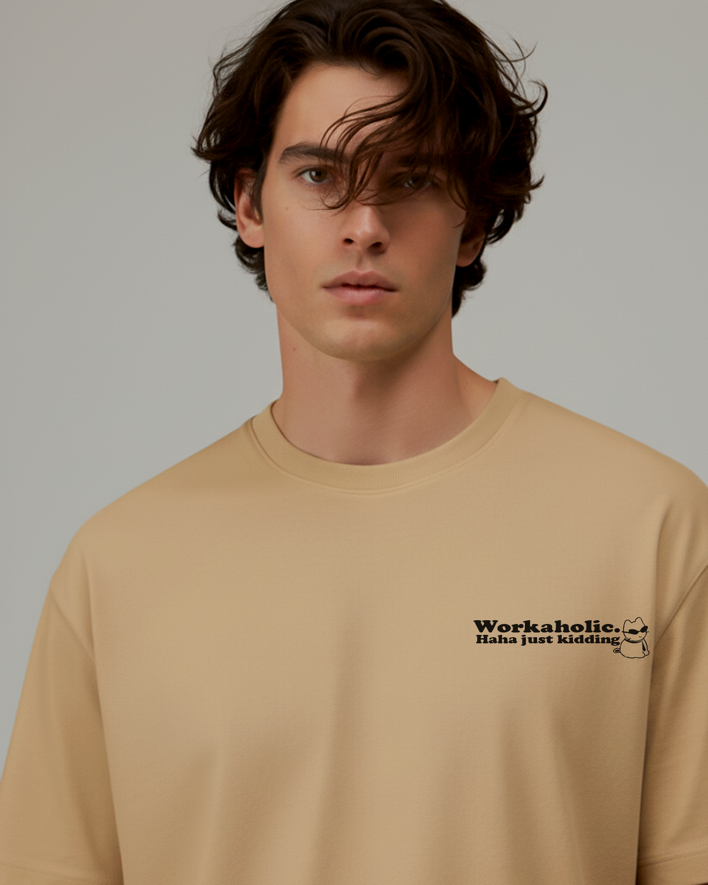 Workaholic IRL (jk) oversize tee-shirt