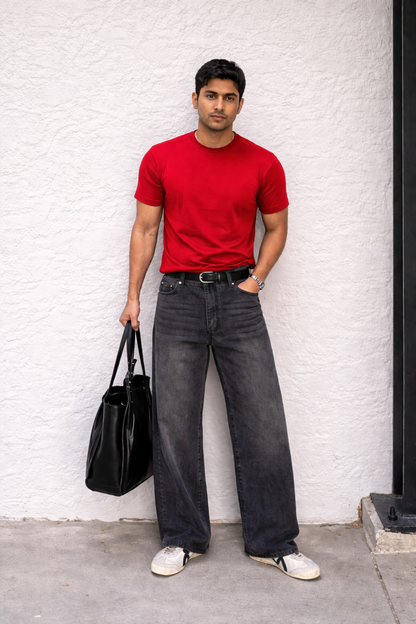 Classic red Crew Neck T-shirt - Regular fit