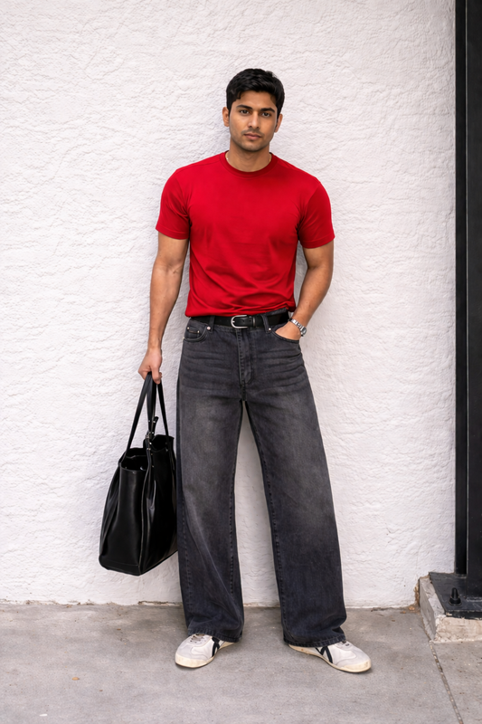 Classic red Crew Neck T-shirt - Regular fit