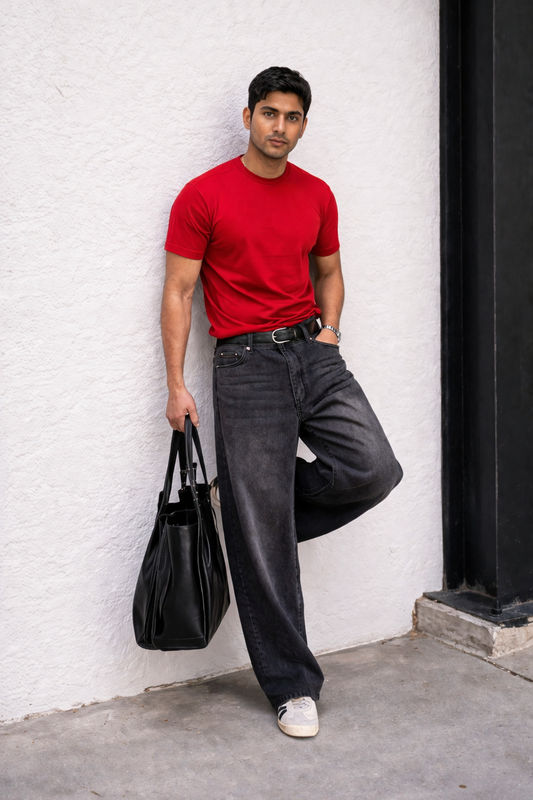 Classic red Crew Neck T-shirt - Regular fit