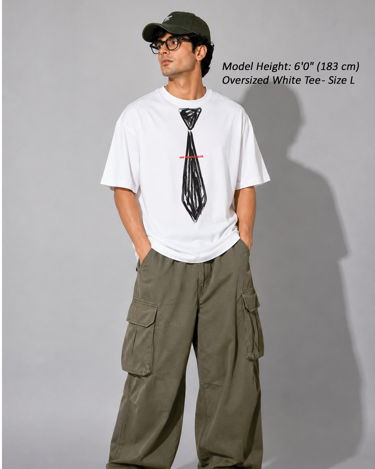 Ask Someone Else Graphic Oversized T-Shirt