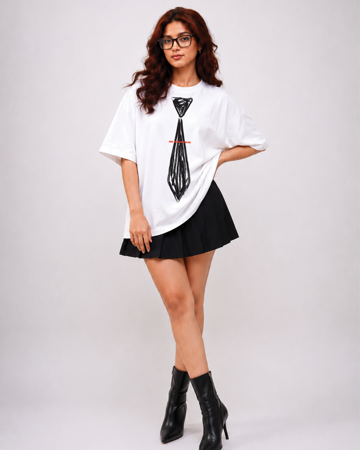 Ask Someone Else Graphic Oversized T-Shirt