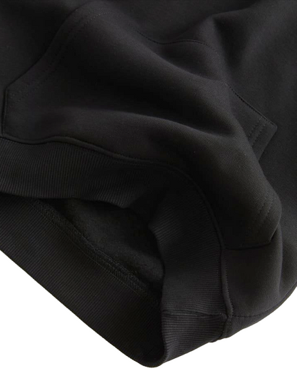 Deep Black Heavy Fleece Oversized Hoodie