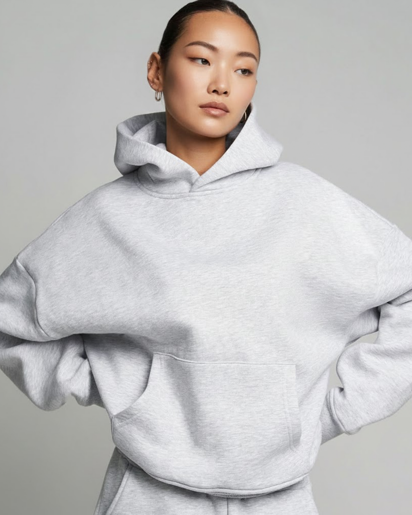 IceGrey Heavy Fleece Oversized Hoodie