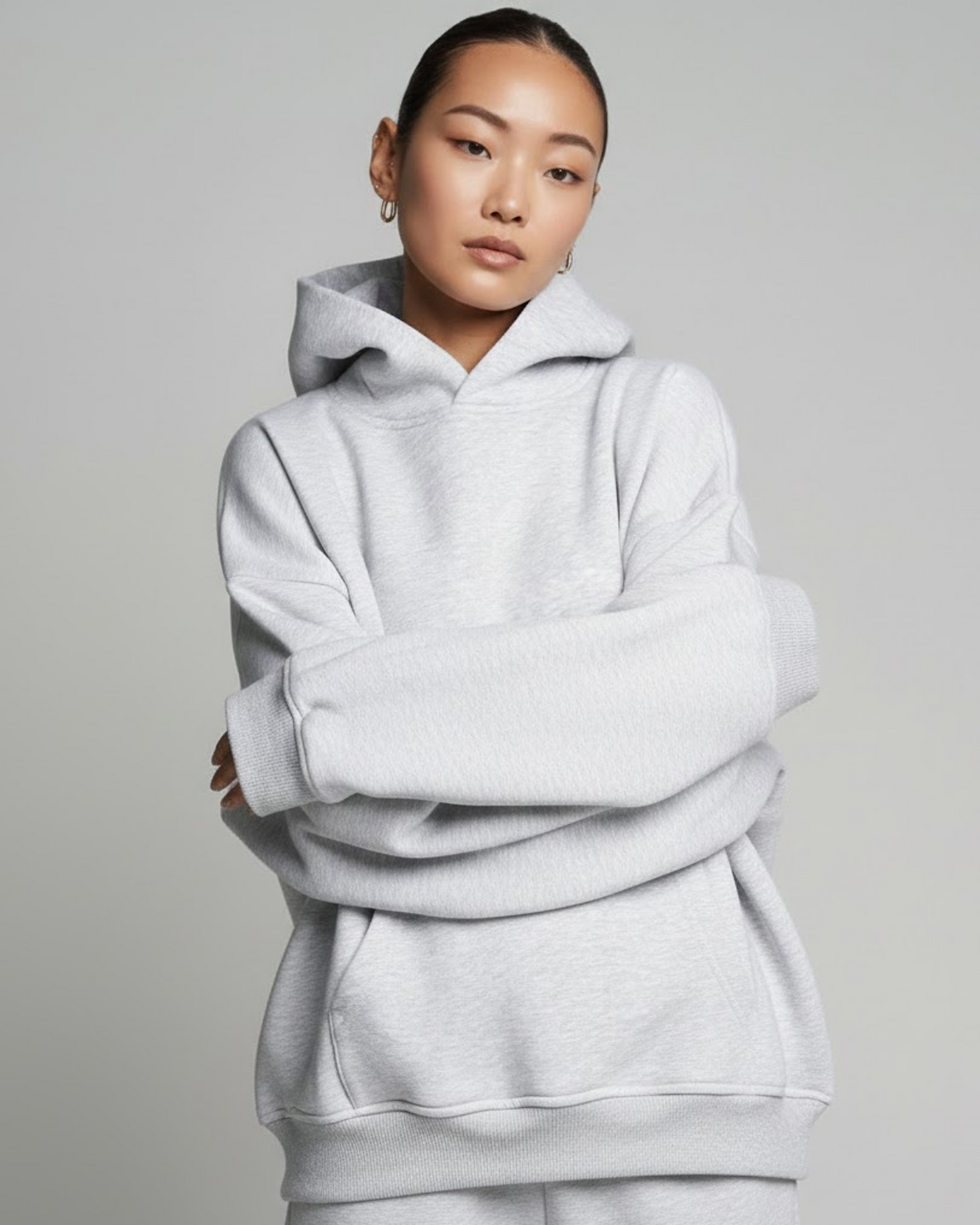 IceGrey Heavy Fleece Oversized Hoodie