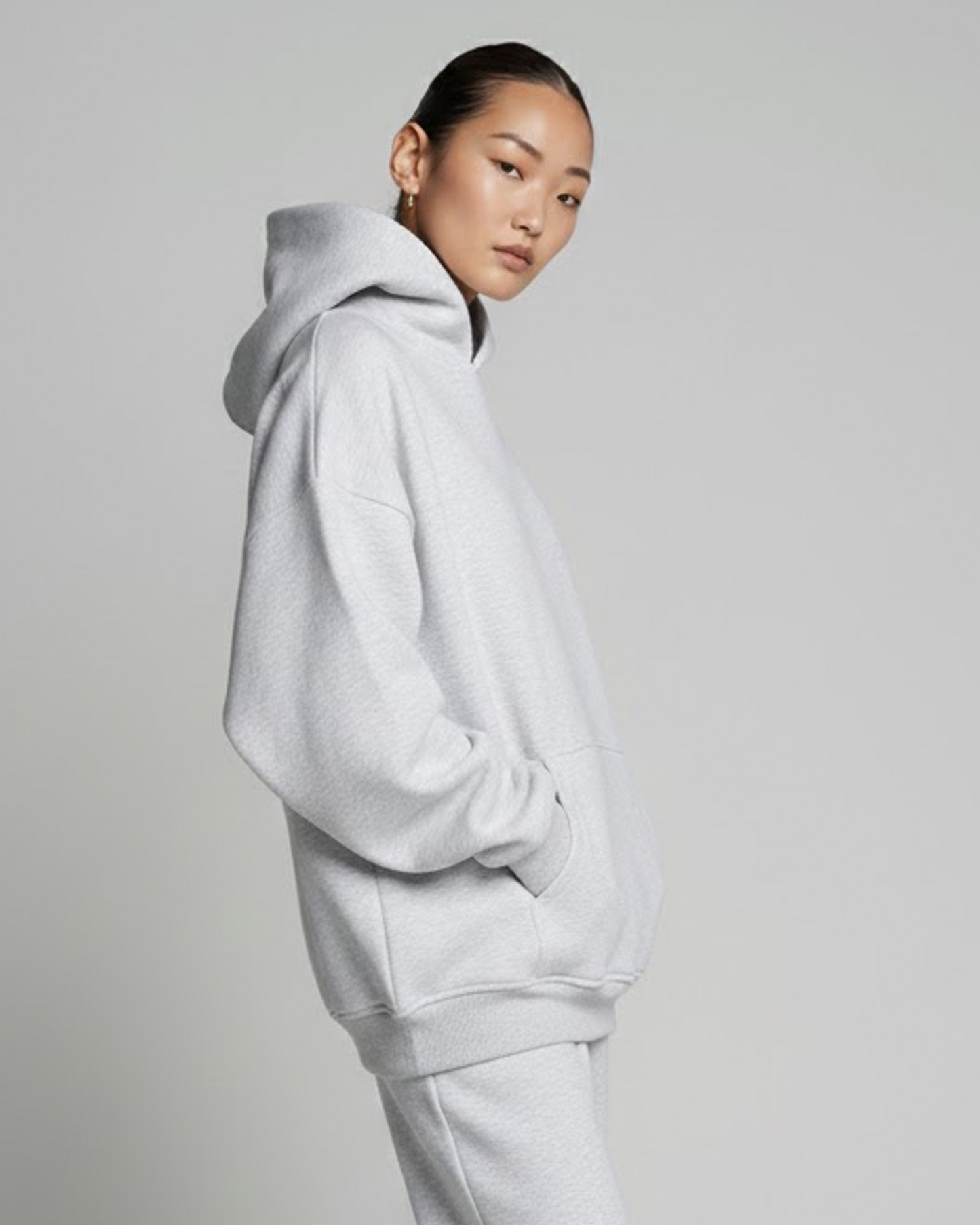 IceGrey Heavy Fleece Oversized Hoodie