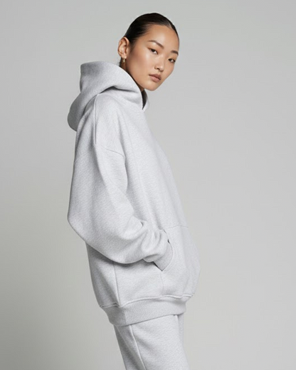 IceGrey Heavy Fleece Oversized Hoodie