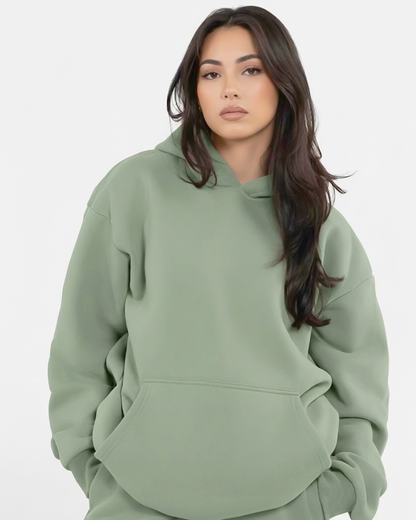 Sage Green Heavy Fleece Oversized Hoodie