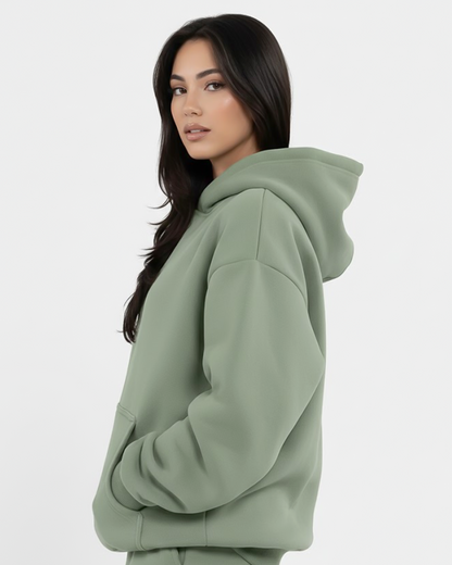 Sage Green Heavy Fleece Oversized Hoodie