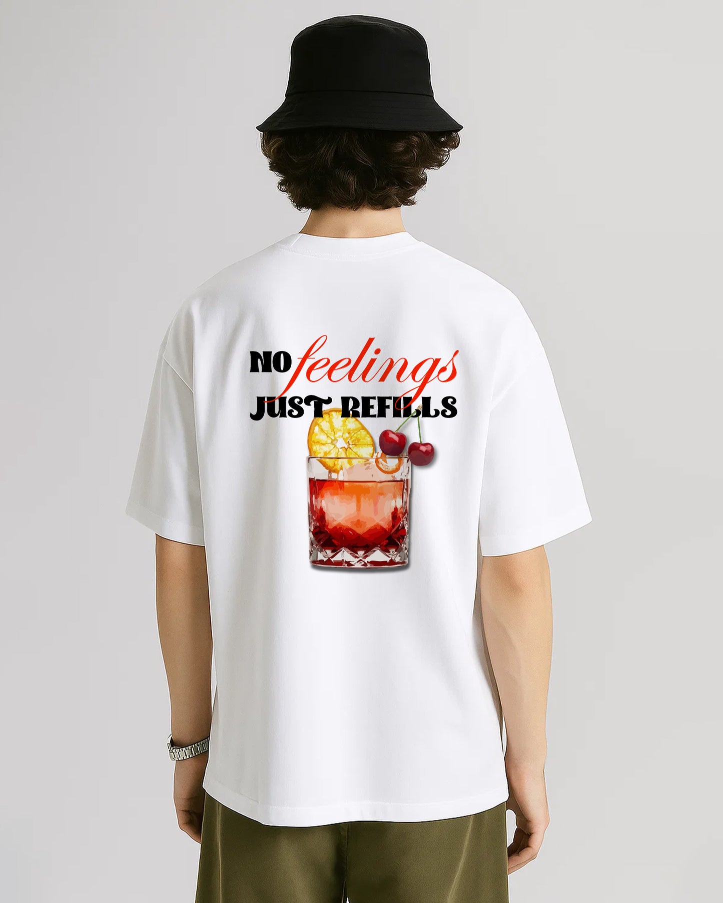 No Feelings, Just Refill – Oversized Tee