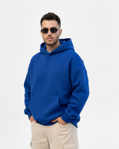 Deep Cobalt Heavy Fleece Oversized Hoodie