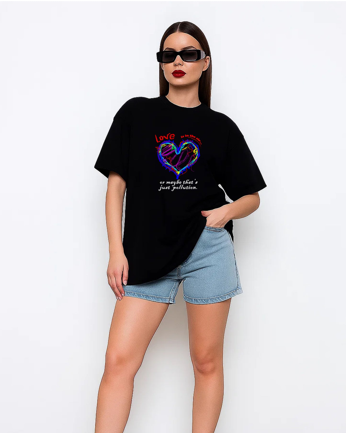 Love or Pollution Oversized Tee