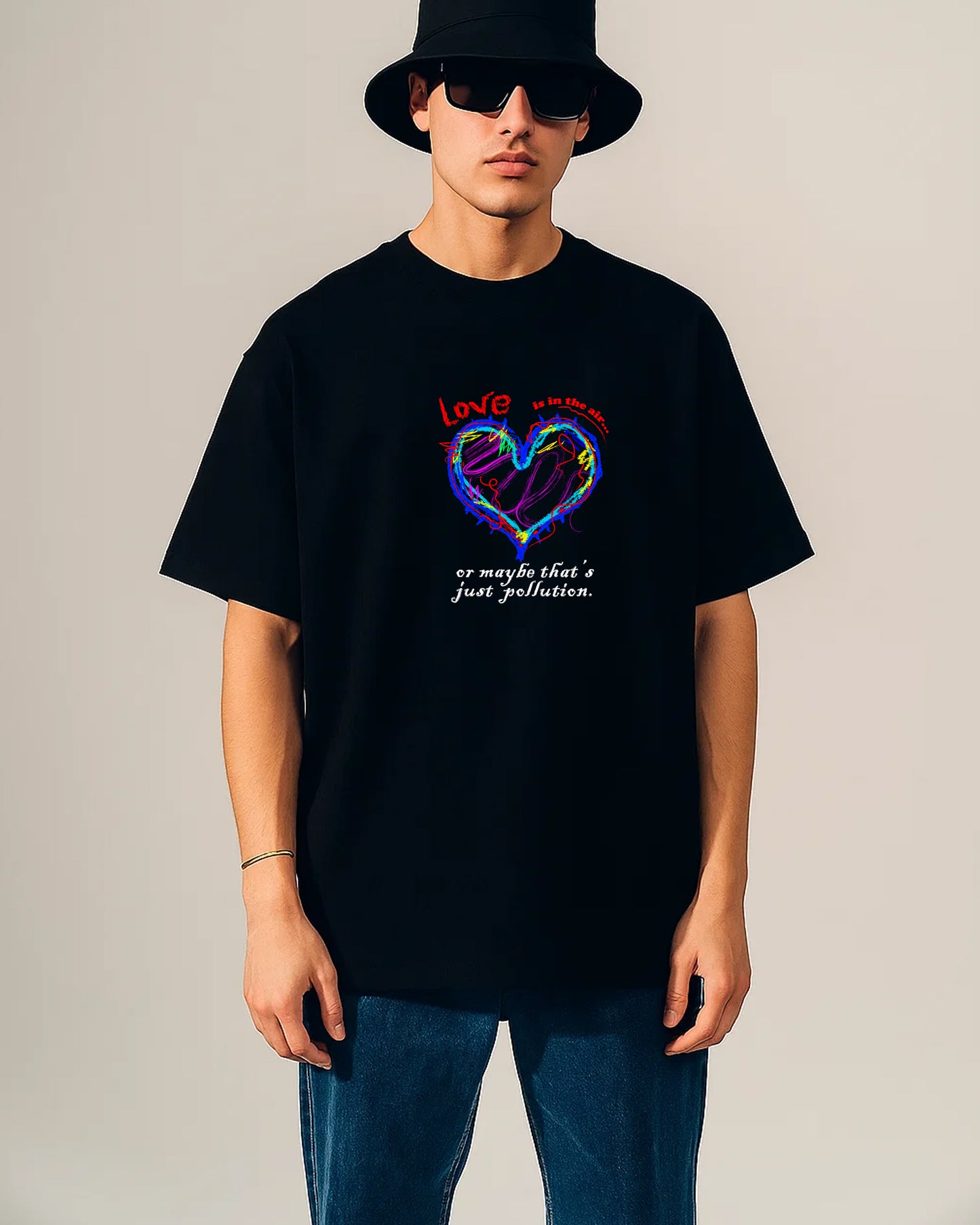 Love or Pollution Oversized Tee