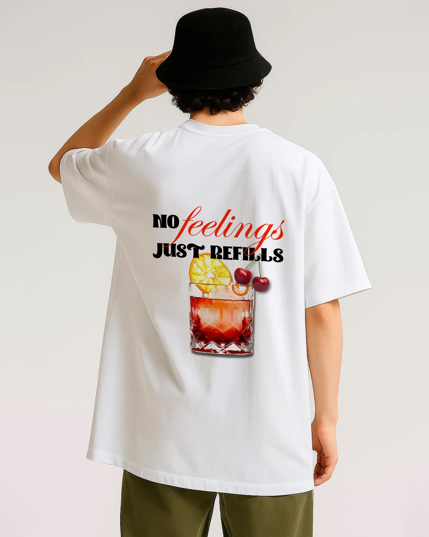 No Feelings, Just Refill – Oversized Tee