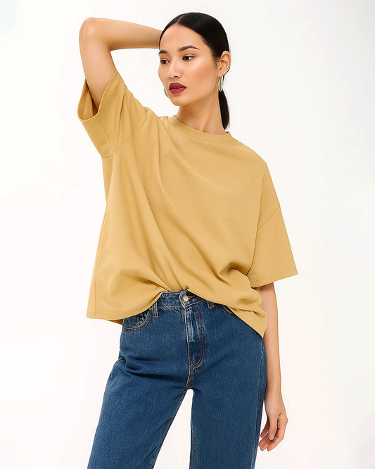 Sand State – Beige Oversized Tee
