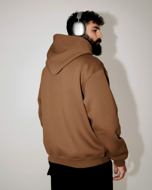 Caramel Brown Heavy Fleece Oversized Hoodie