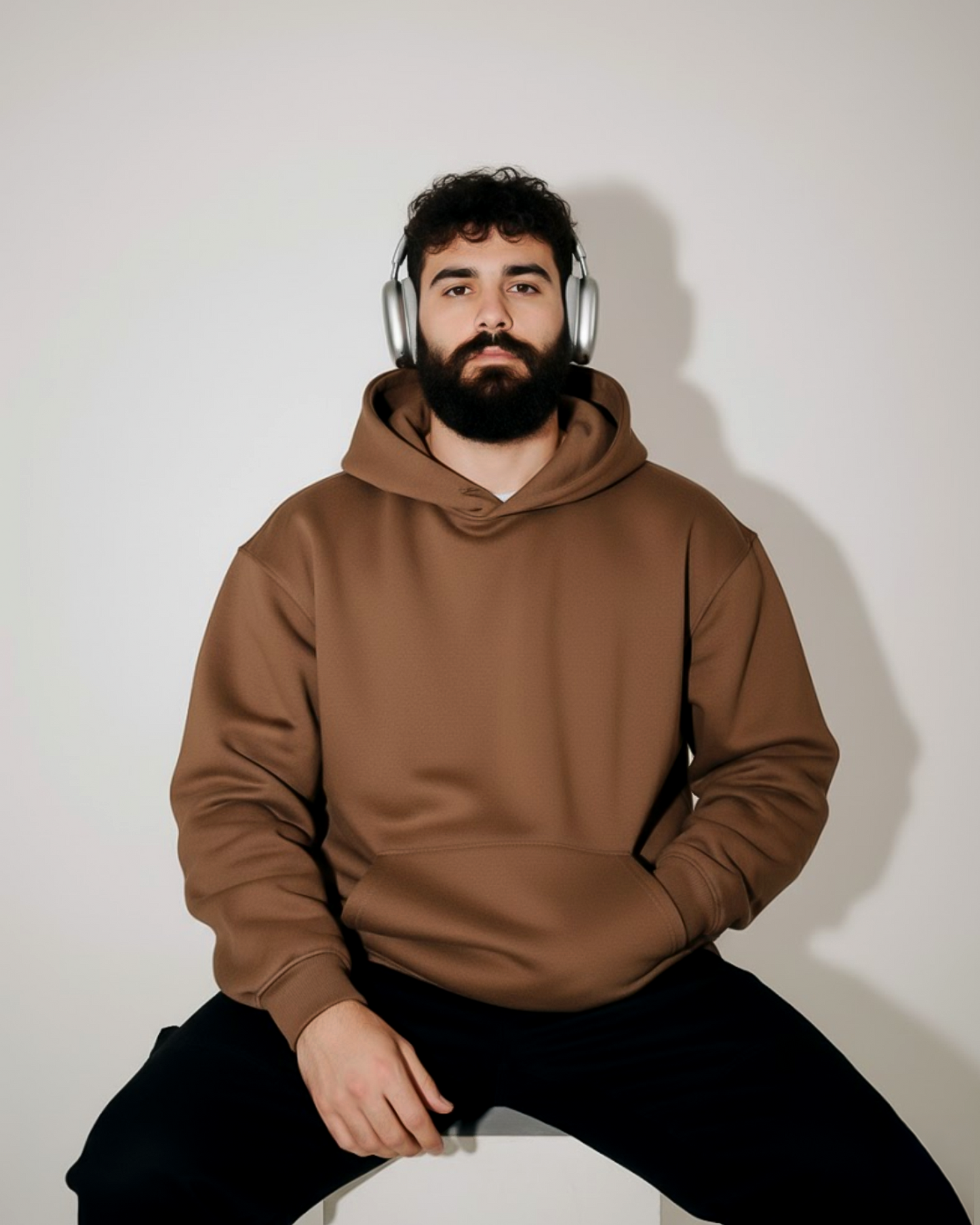 Caramel Brown Heavy Fleece Oversized Hoodie