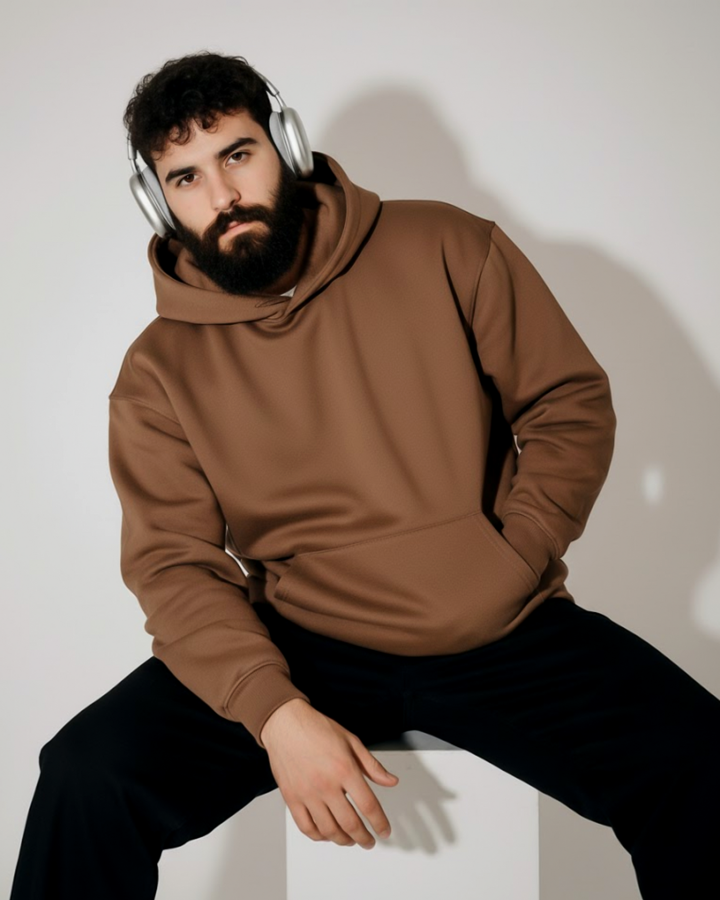 Caramel Brown Heavy Fleece Oversized Hoodie
