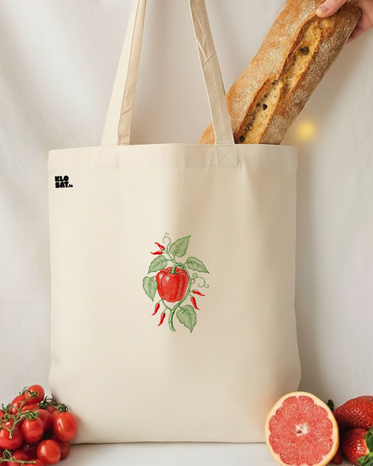 KLOSAT “Chilli Mood” Canvas Tote Bag