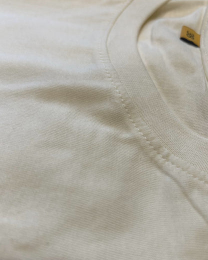 Classic Ivory Crew Neck Tee-Regular fit
