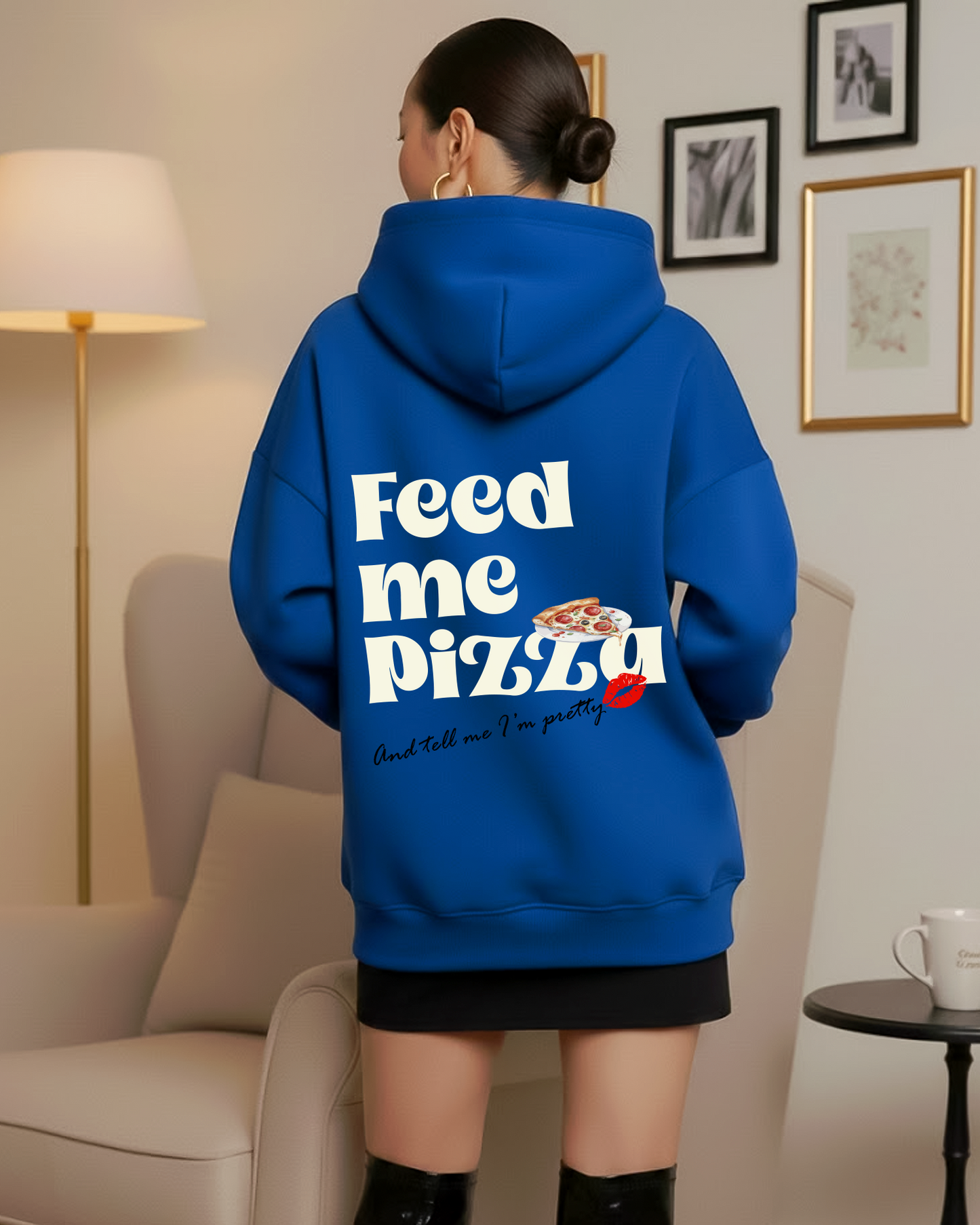 Pizza Love Heavy Fleece Oversized Hoodie