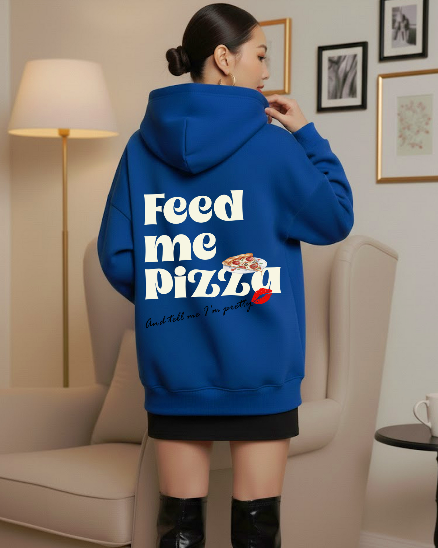 Pizza Love Heavy Fleece Oversized Hoodie