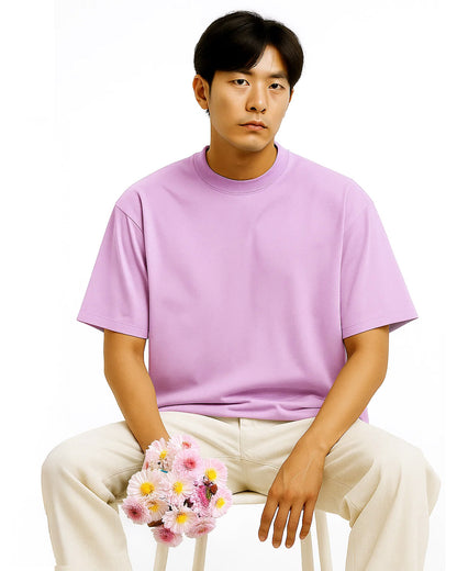 Solid Lavender Oversized Tee