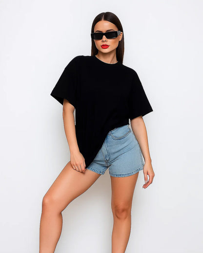 Oversized t shirt for women black