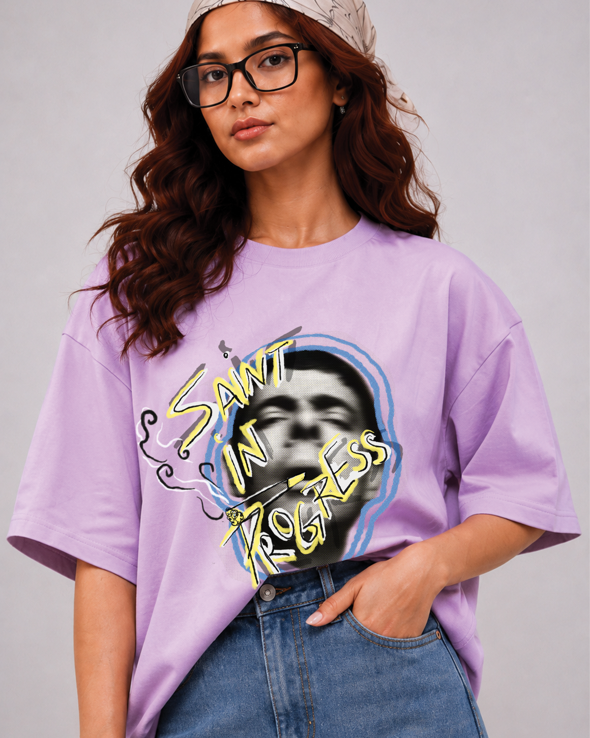 Saint in Progress Graphic Oversized T-Shirt