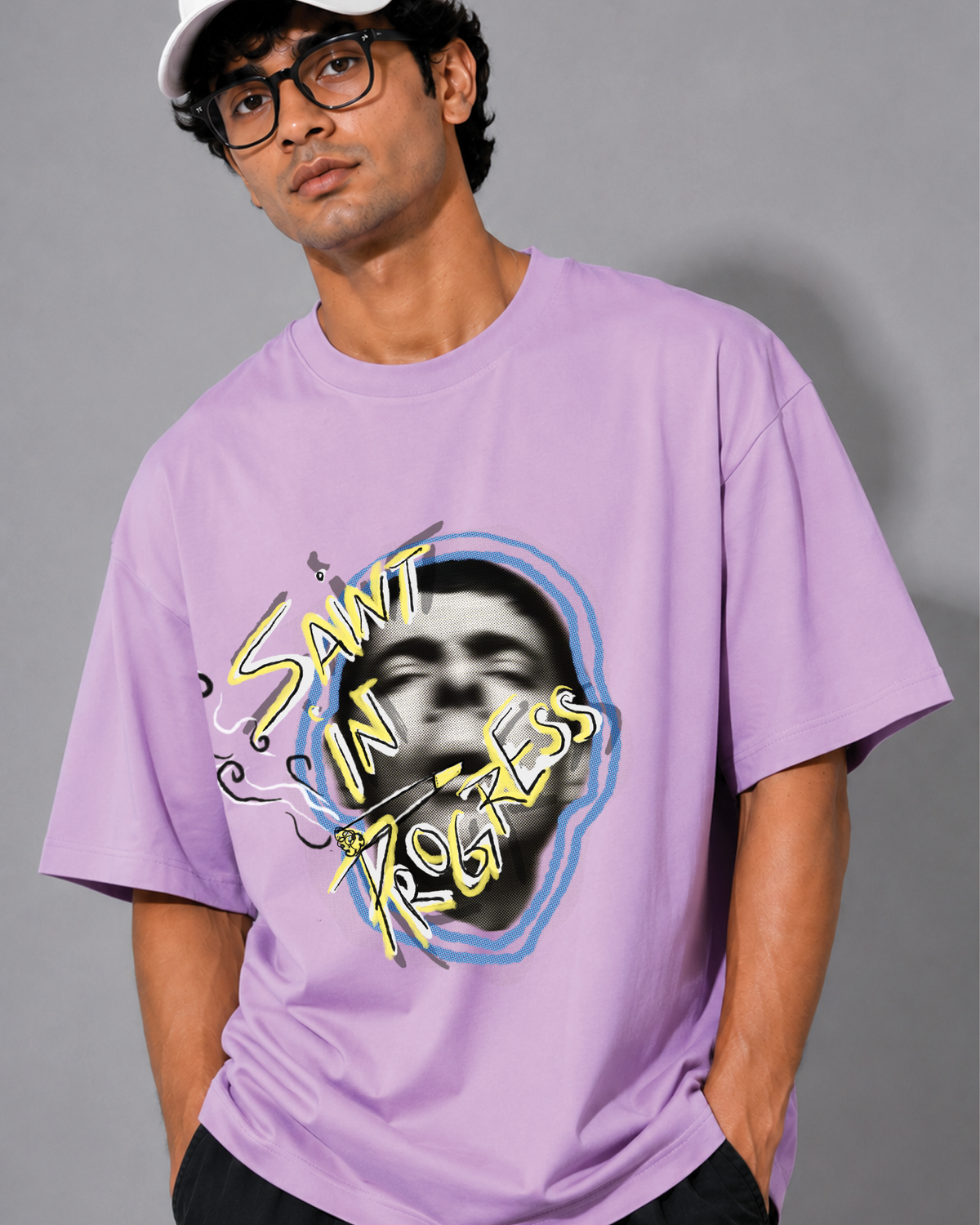 Saint in Progress Graphic Oversized T-Shirt