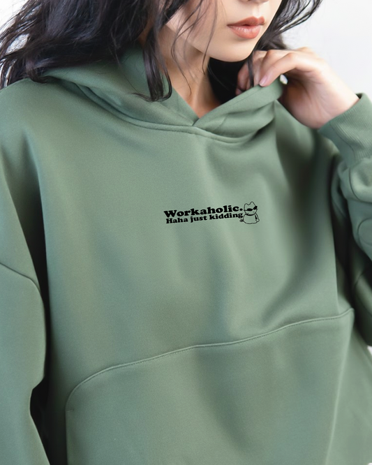 Not a Workaholic Heavy Fleece Oversized Hoodie