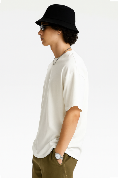 Solid White Oversized Tee