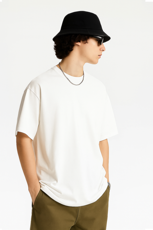 Solid White Oversized Tee