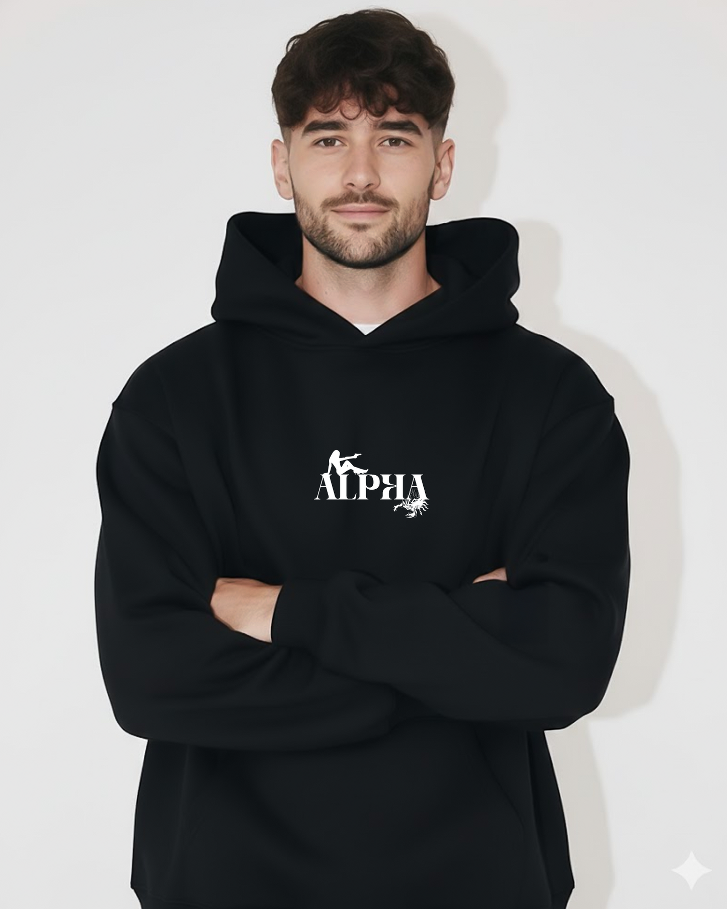 Alpha Statement Heavy Fleece Oversized Hoodie