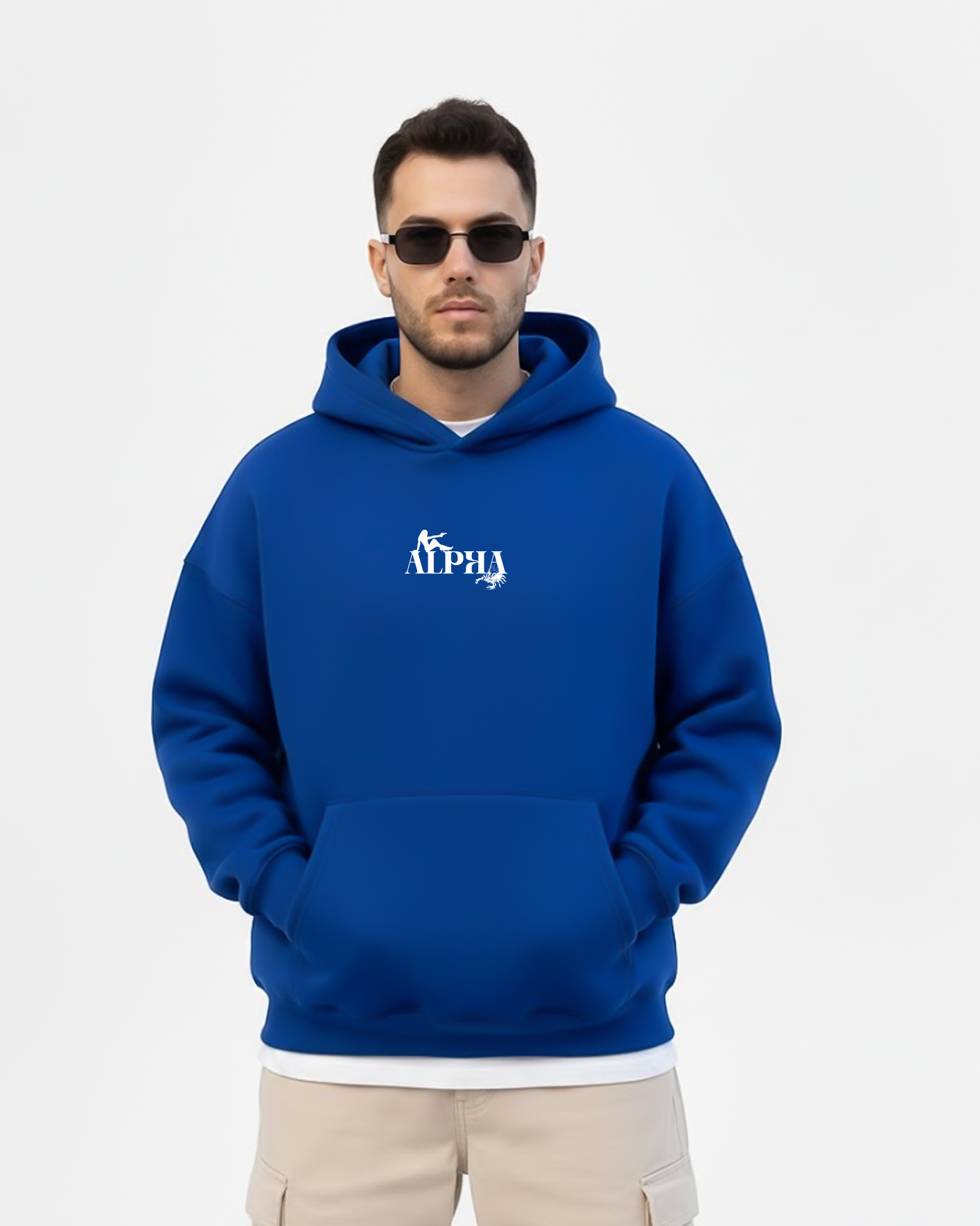 Alpha Statement Heavy Fleece Oversized Hoodie